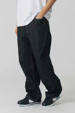 XLARGE × MQ DENIM PANTS - Black