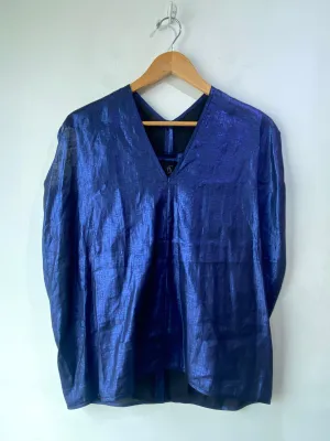 Zero    Maria Cornejo Blue Metallic Top