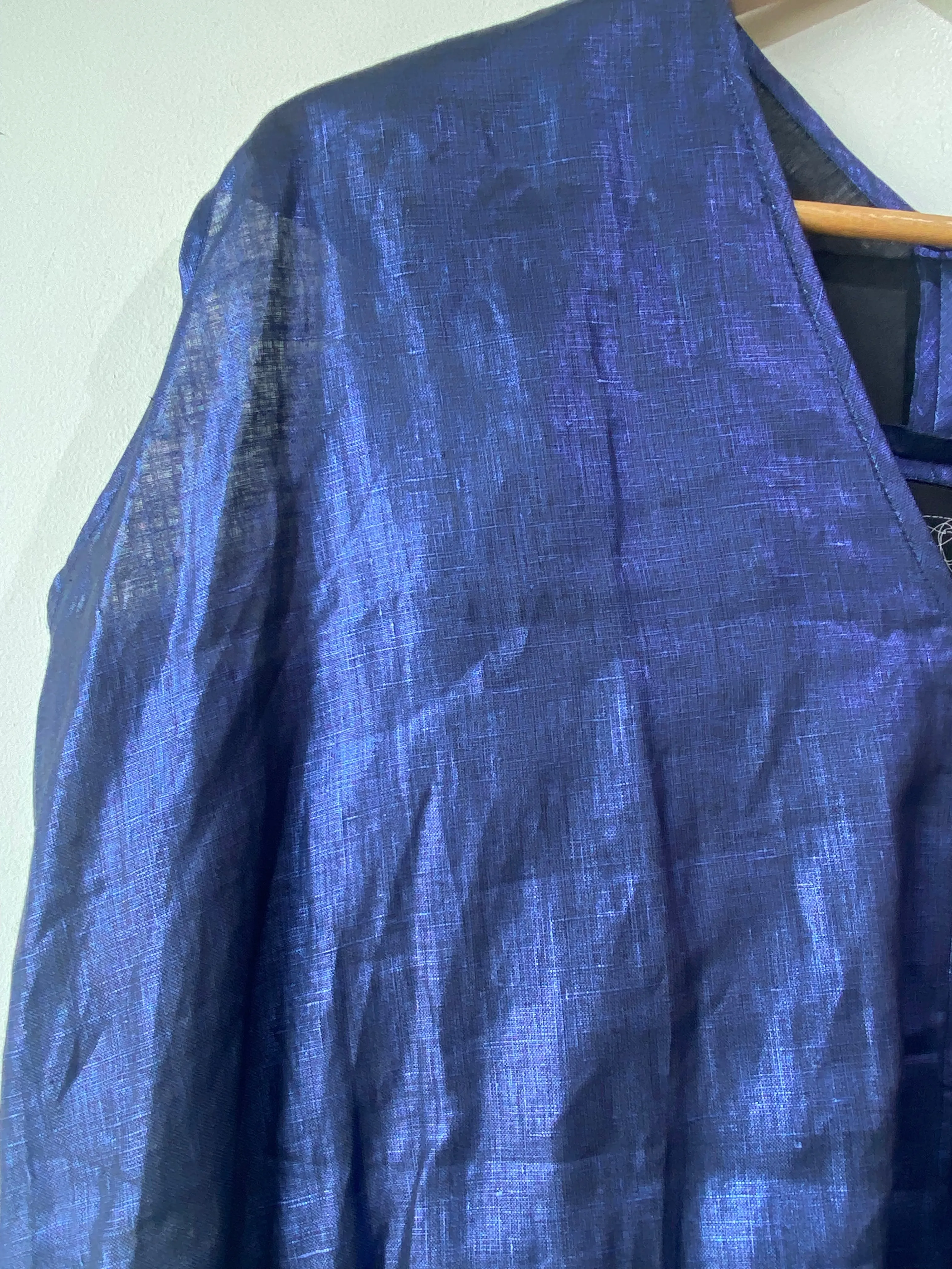 Zero    Maria Cornejo Blue Metallic Top