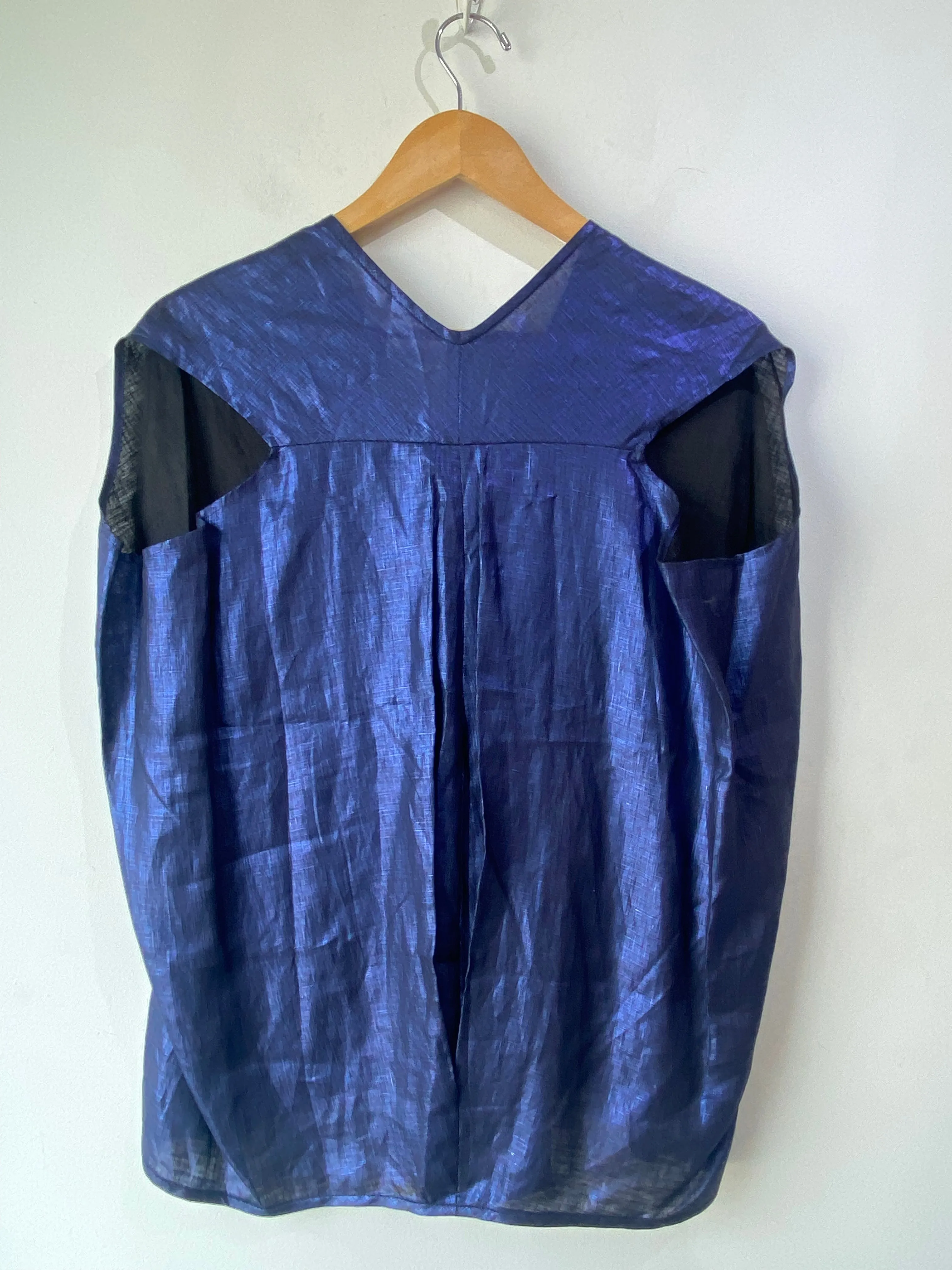 Zero    Maria Cornejo Blue Metallic Top